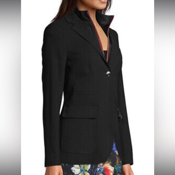 Robert Graham Kelly Two-Button Black Blazer Size 6 - Picture 2 of 4